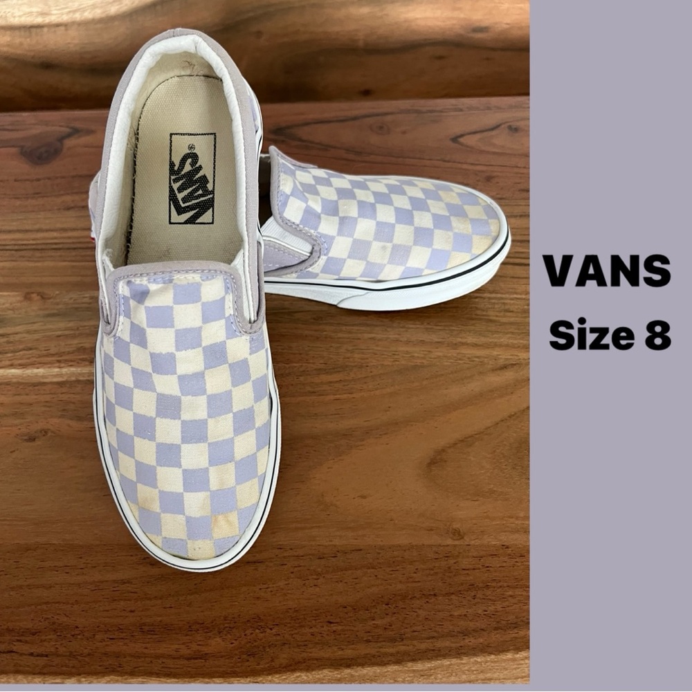 VANS Classic Slip-On (500714) Lavender Checkerboard Shoe Size 8